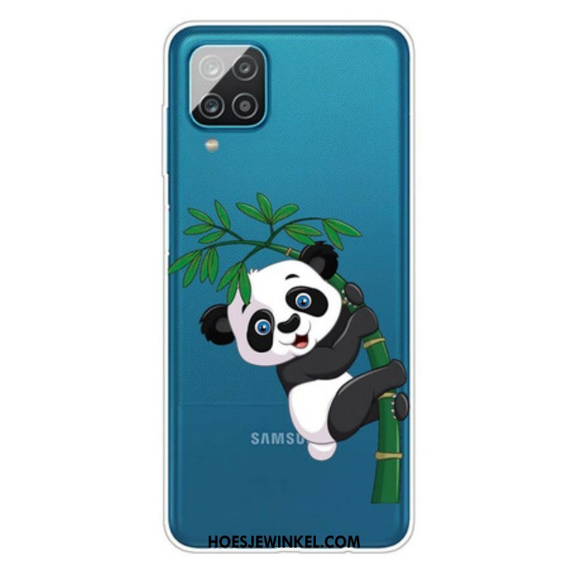 Hoesje voor Samsung Galaxy M12 / A12 Naadloze Panda Op Bamboe