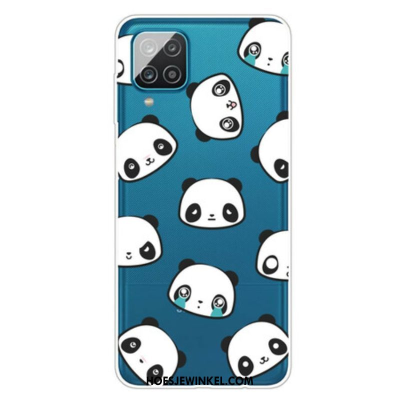 Hoesje voor Samsung Galaxy M12 / A12 Naadloze Sentimentele Panda's