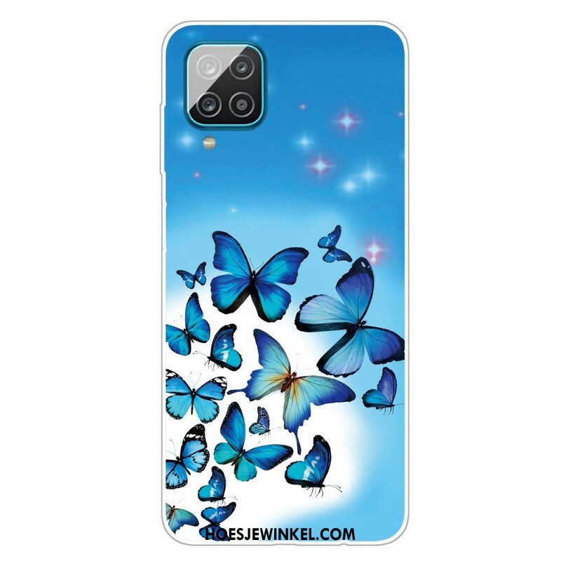 Hoesje voor Samsung Galaxy M12 / A12 Vlinders Vlinders