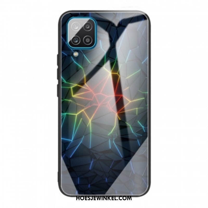 Hoesje voor Samsung Galaxy M32 Geometrie Gehard Glas