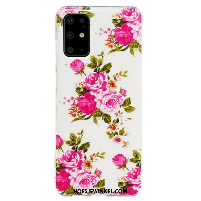 Hoesje voor Samsung Galaxy S20 Plus / S20 Plus 5G Fluorescerende Bloemen