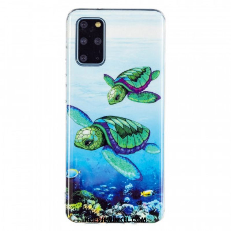 Hoesje voor Samsung Galaxy S20 Plus / S20 Plus 5G Fluorescerende Schildpadden