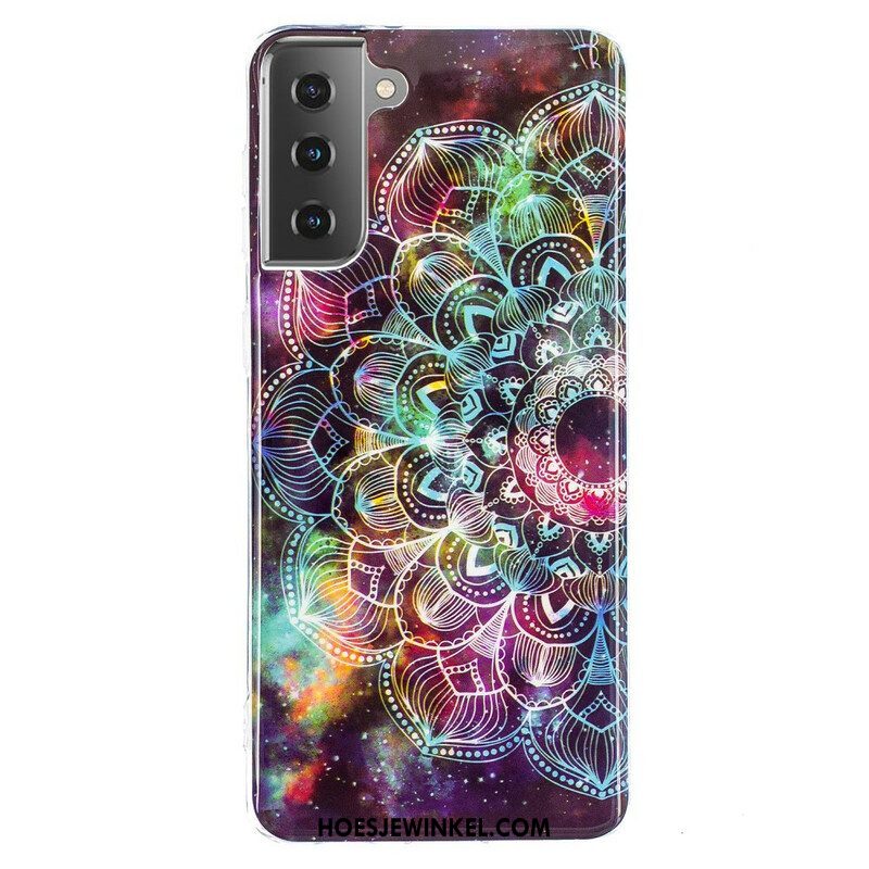 Hoesje voor Samsung Galaxy S21 5G Fluorescerende Bloemenserie