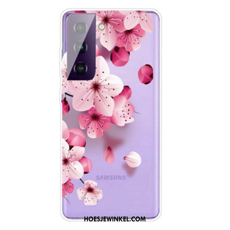 Hoesje voor Samsung Galaxy S21 5G Kleine Roze Bloemen