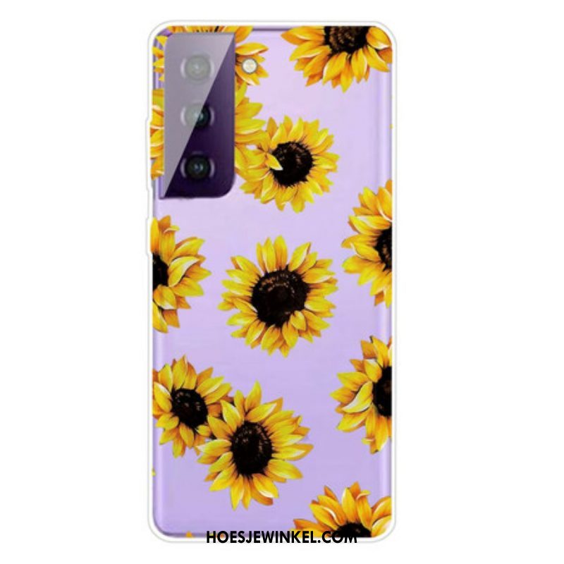 Hoesje voor Samsung Galaxy S21 5G Zonnebloemen