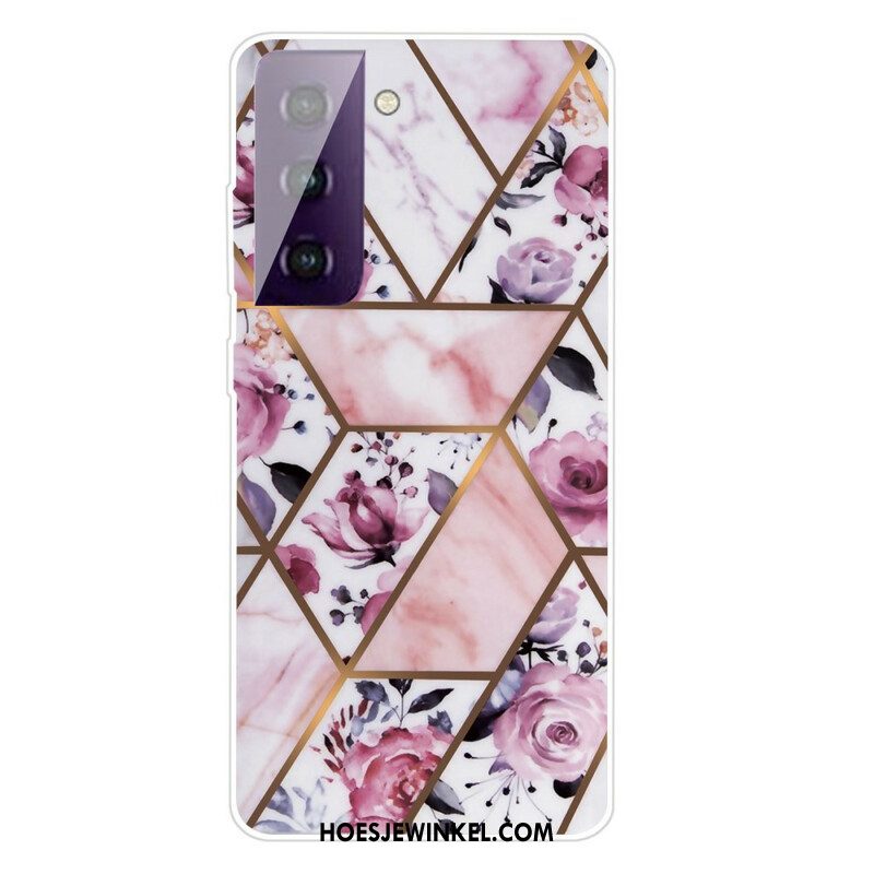 Hoesje voor Samsung Galaxy S21 FE Geometrisch Marmer