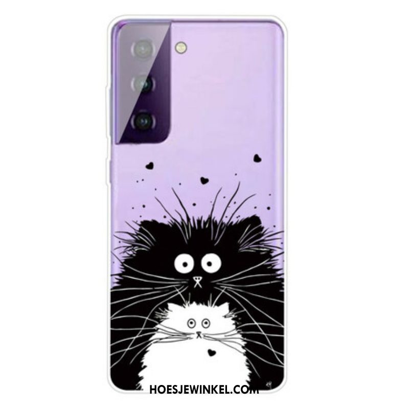 Hoesje voor Samsung Galaxy S21 FE Kijk Naar De Katten