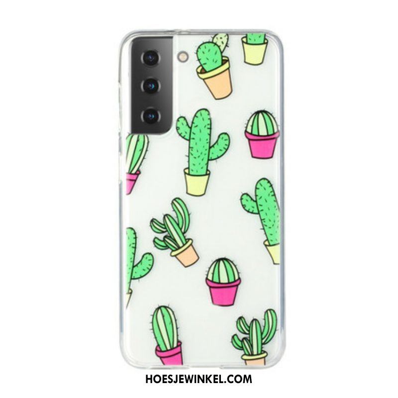 Hoesje voor Samsung Galaxy S21 Plus 5G Mini Cactussen