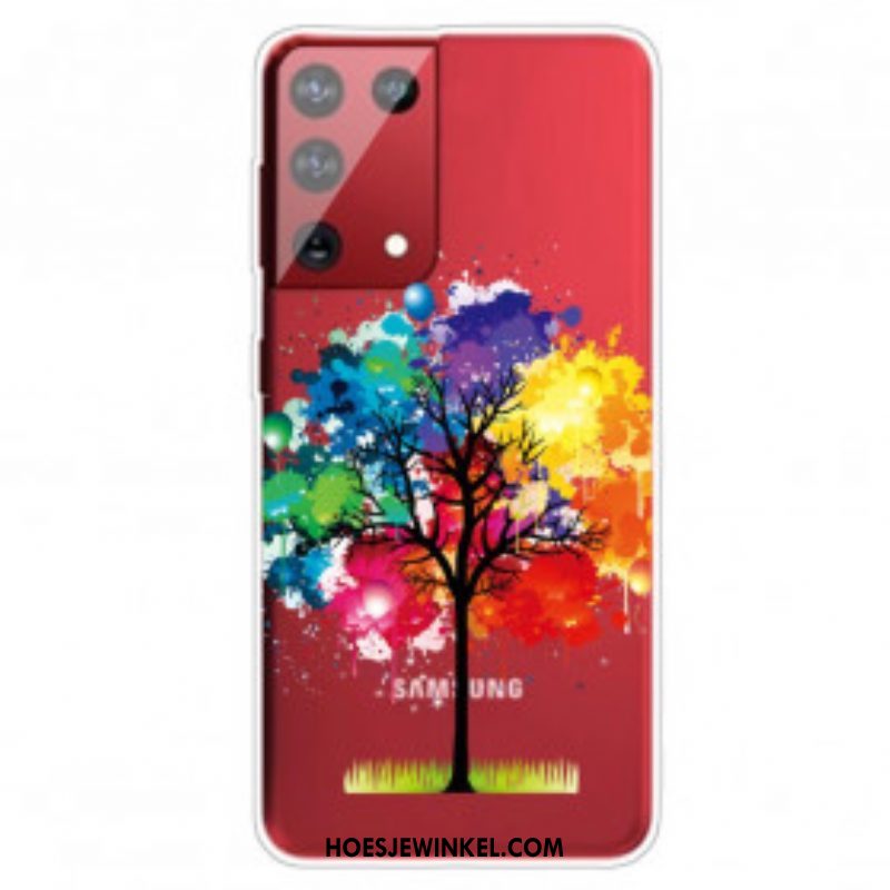 Hoesje voor Samsung Galaxy S21 Ultra 5G Aquarel Boom