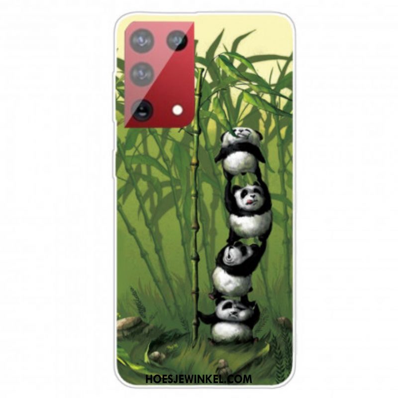 Hoesje voor Samsung Galaxy S21 Ultra 5G Stelletje Panda's