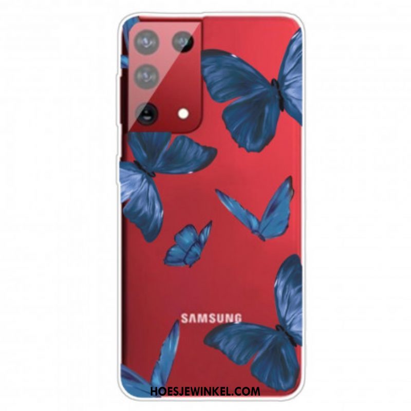 Hoesje voor Samsung Galaxy S21 Ultra 5G Wilde Vlinders