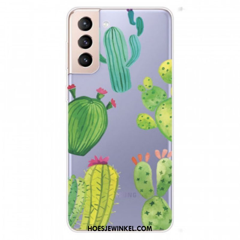 Hoesje voor Samsung Galaxy S22 5G Aquarel Cactussen