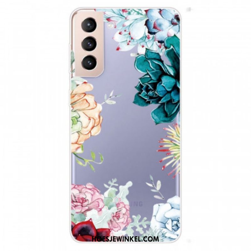 Hoesje voor Samsung Galaxy S22 5G Naadloze Aquarel Bloemen