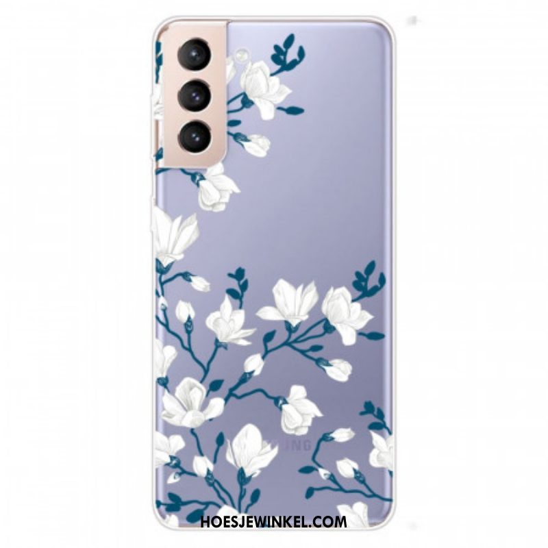 Hoesje voor Samsung Galaxy S22 5G Naadloze Witte Bloemen