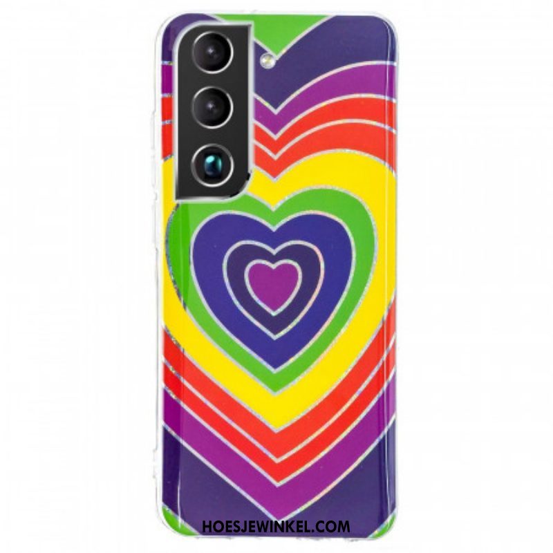 Hoesje voor Samsung Galaxy S22 5G Psychedelisch Hart