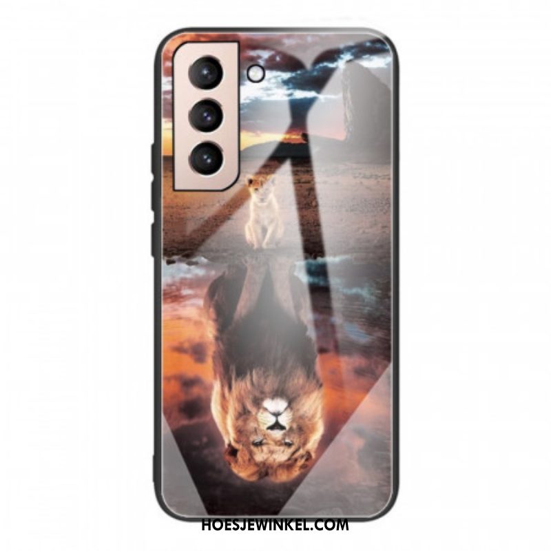 Hoesje voor Samsung Galaxy S22 Plus 5G Lion Cub's Dream Gehard Glas