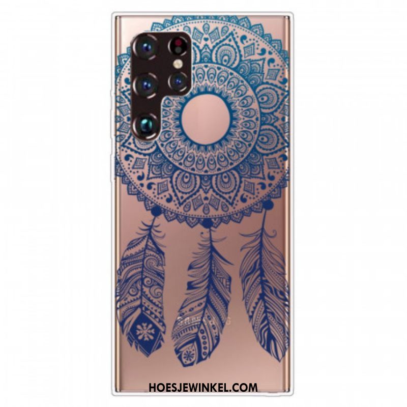 Hoesje voor Samsung Galaxy S22 Ultra 5G Enkelbloemige Mandala