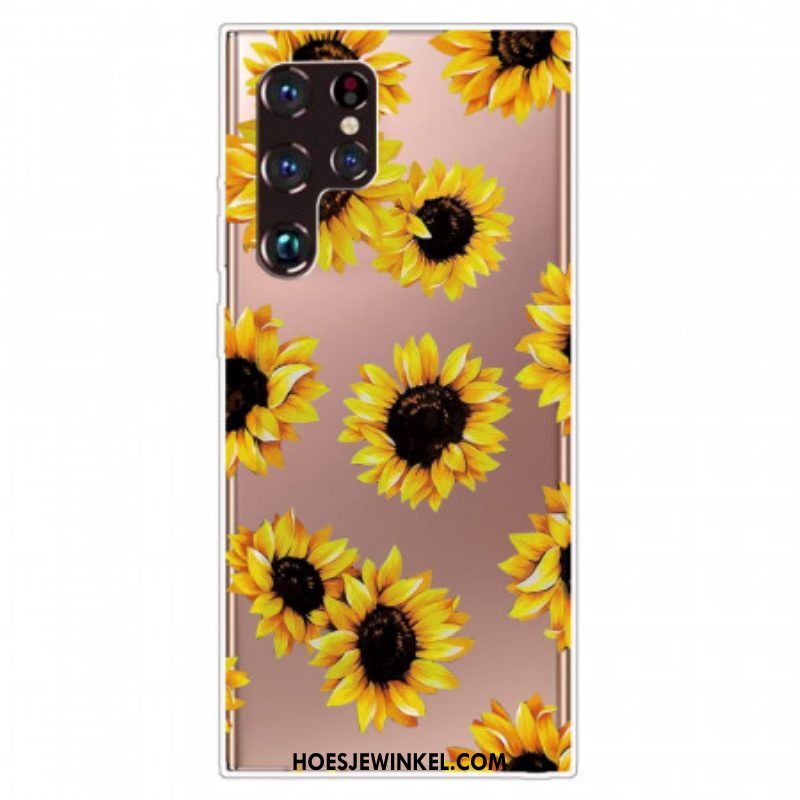 Hoesje voor Samsung Galaxy S22 Ultra 5G Zonnebloemen