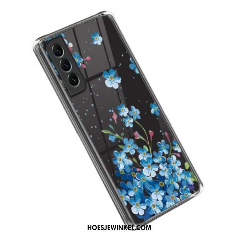 Hoesje voor Samsung Galaxy S23 5G Blauwe Bloemen