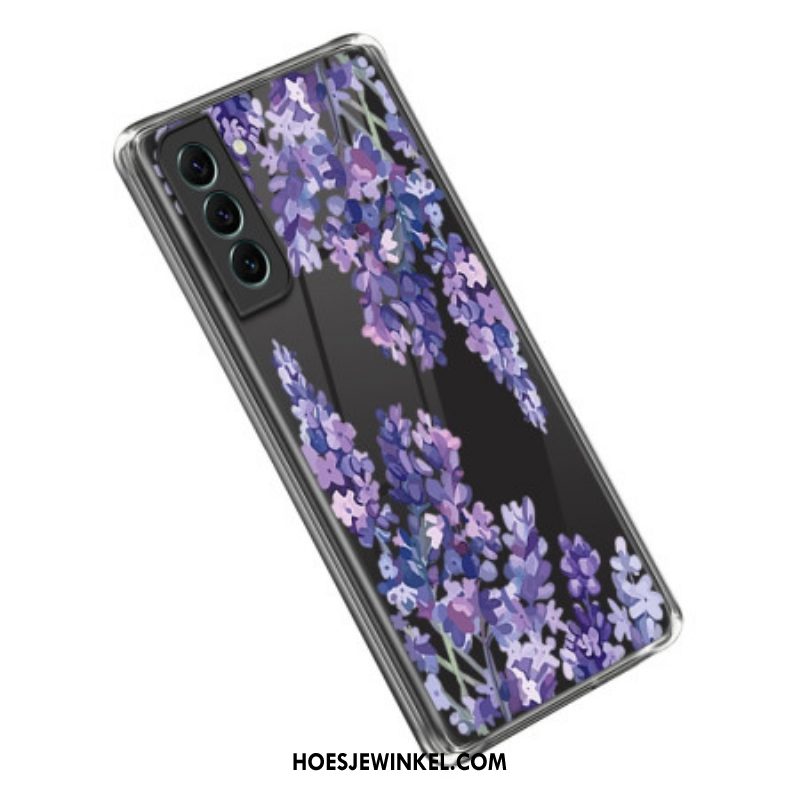 Hoesje voor Samsung Galaxy S23 5G Naadloze Paarse Bloemen