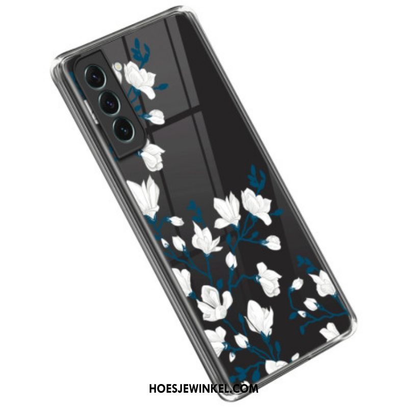 Hoesje voor Samsung Galaxy S23 5G Naadloze Witte Bloemen