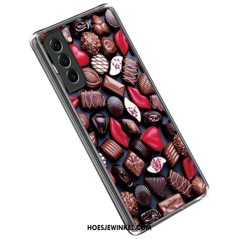 Hoesje voor Samsung Galaxy S23 Plus 5G Flexibele Chocolade