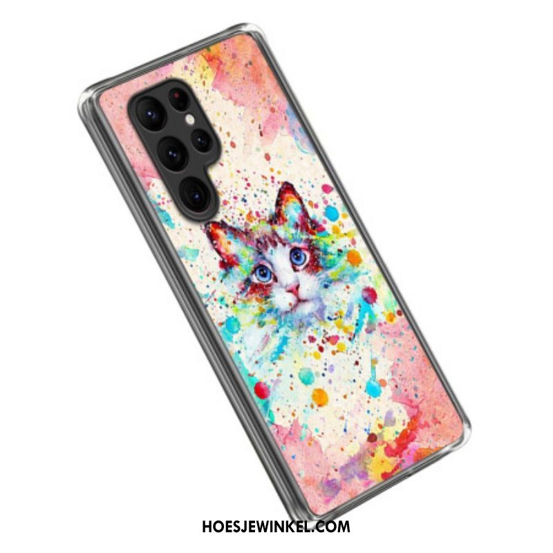 Hoesje voor Samsung Galaxy S23 Ultra 5G Katten Kunst