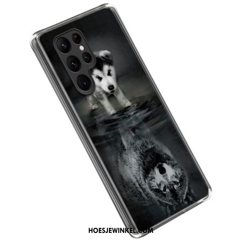 Hoesje voor Samsung Galaxy S23 Ultra 5G Puppy-droom