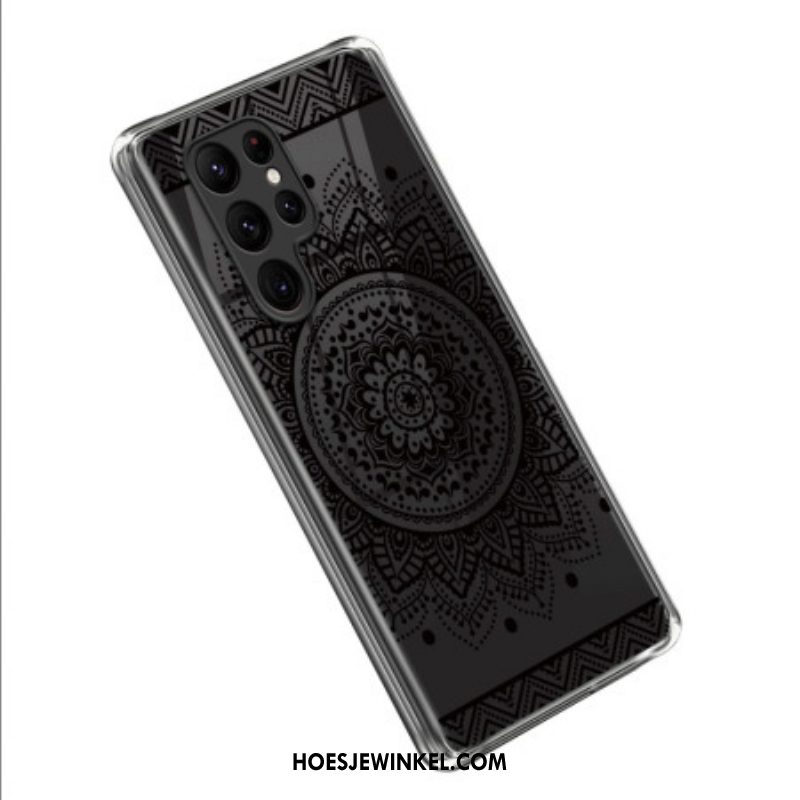 Hoesje voor Samsung Galaxy S23 Ultra 5G Zwarte Mandala