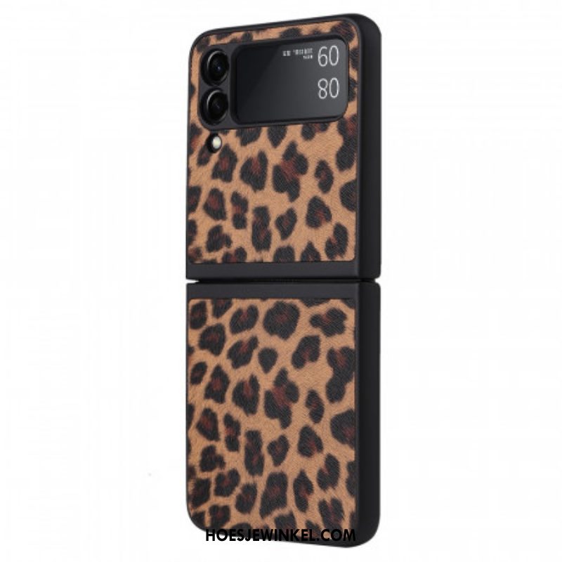 Hoesje voor Samsung Galaxy Z Flip 3 5G Folio-hoesje Luipaard