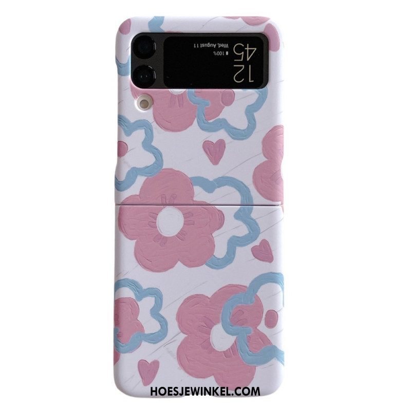 Hoesje voor Samsung Galaxy Z Flip 4 Folio-hoesje Mooie Bloemen