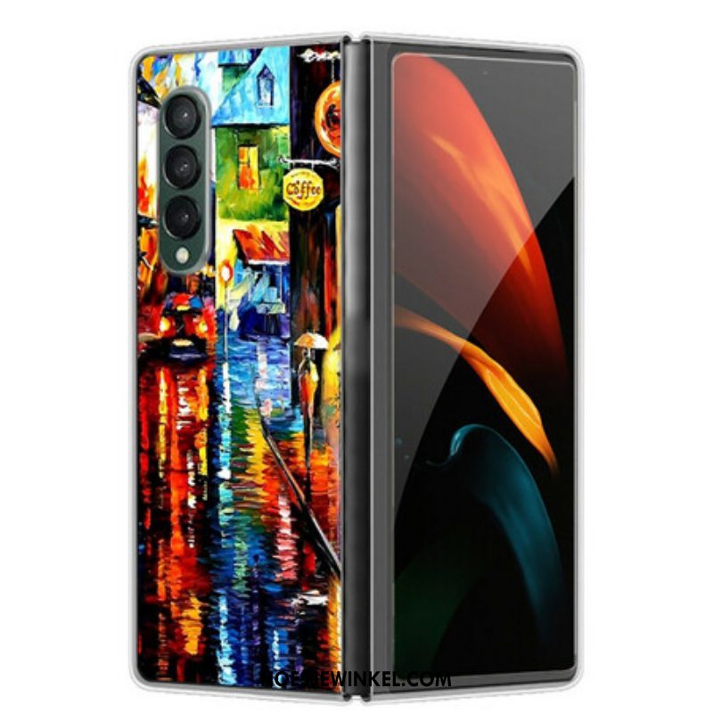 Hoesje voor Samsung Galaxy Z Fold 3 5G Koffie Schilderij