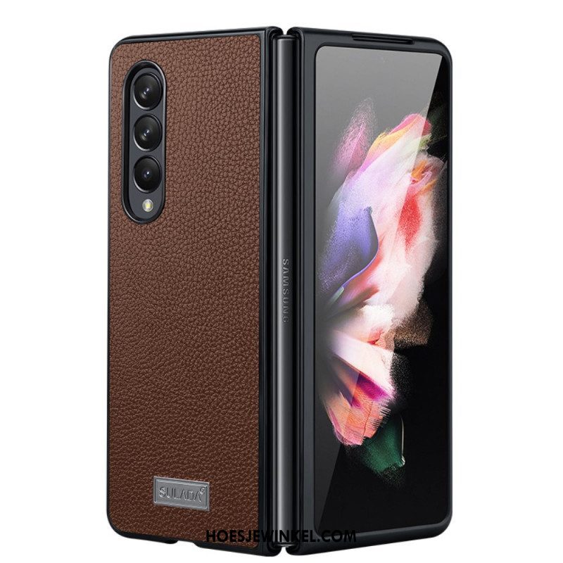 Hoesje voor Samsung Galaxy Z Fold 3 5G Litchi Lederen Stijl Sulada