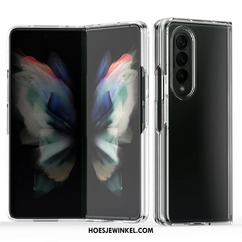 Hoesje voor Samsung Galaxy Z Fold 3 5G Transparant Gekleurde Randen