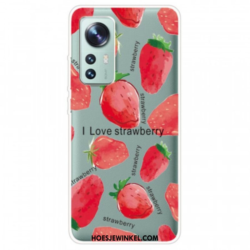 Hoesje voor Xiaomi 12 / 12X Aardbeien