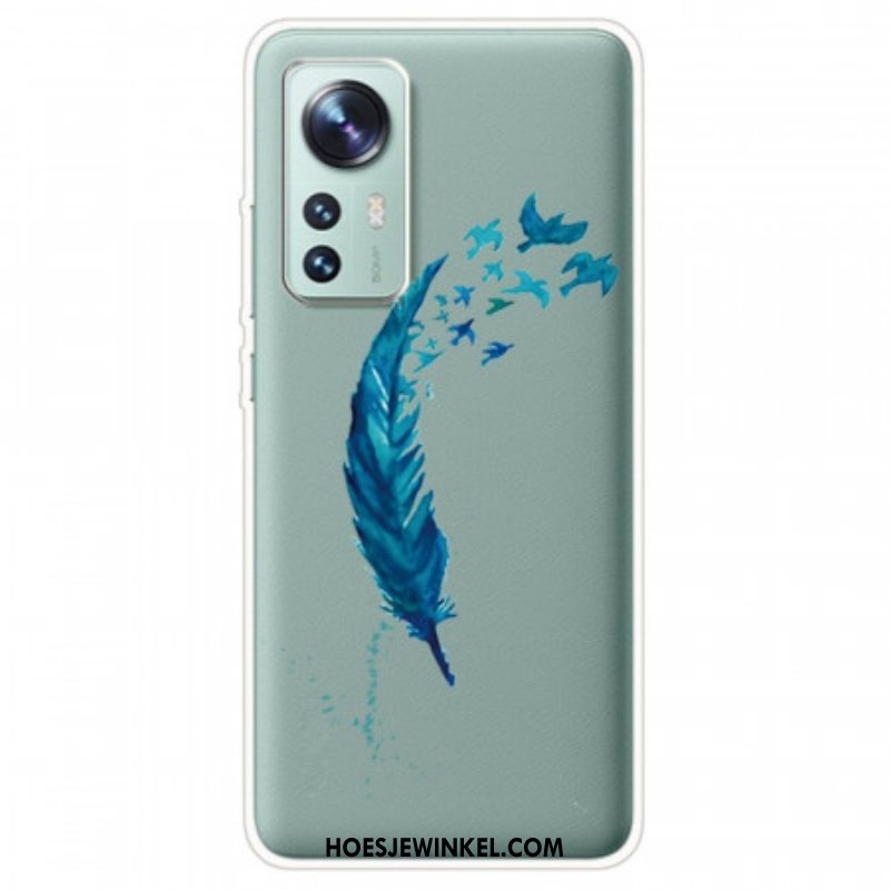 Hoesje voor Xiaomi 12 / 12X Mooie Blauwe Veer