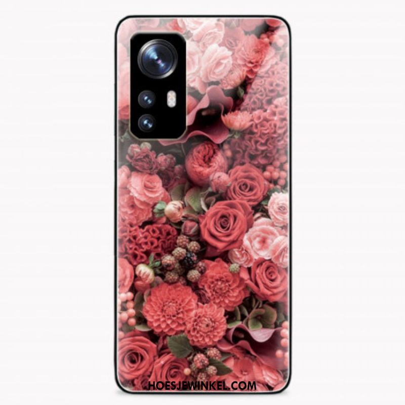 Hoesje voor Xiaomi 12 / 12X Rose Bloemen Gehard Glas