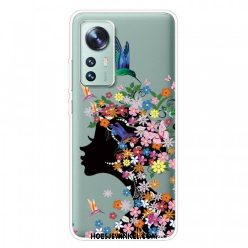 Hoesje voor Xiaomi 12 Pro Siliconen Bloemhoofd