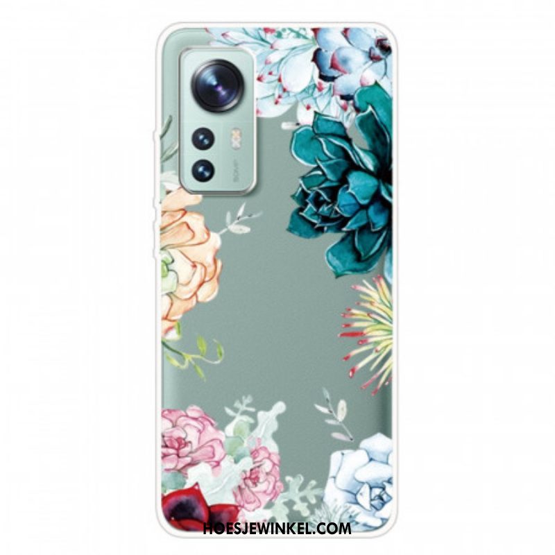 Hoesje voor Xiaomi 12 Pro Siliconen Wilde Bloemen