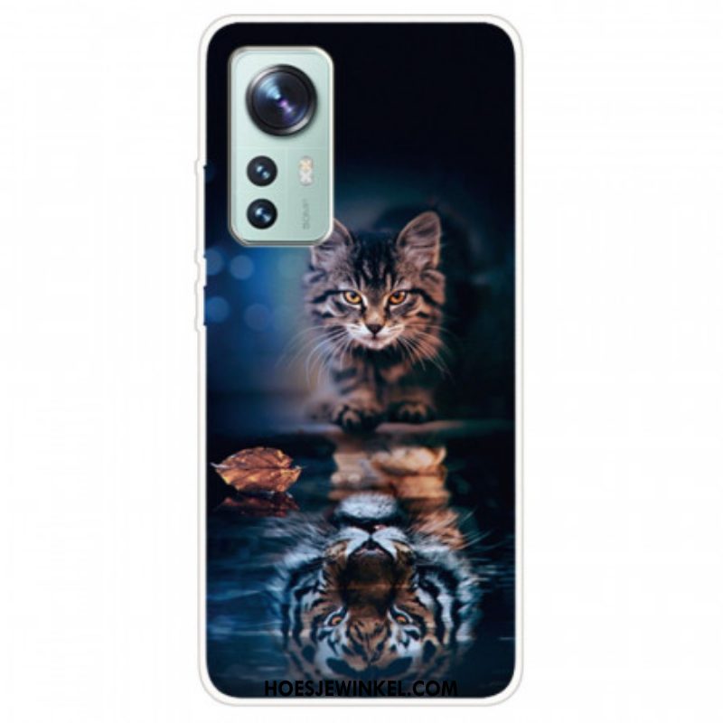 Hoesje voor Xiaomi 12 Pro Waakzame Kat Siliconen