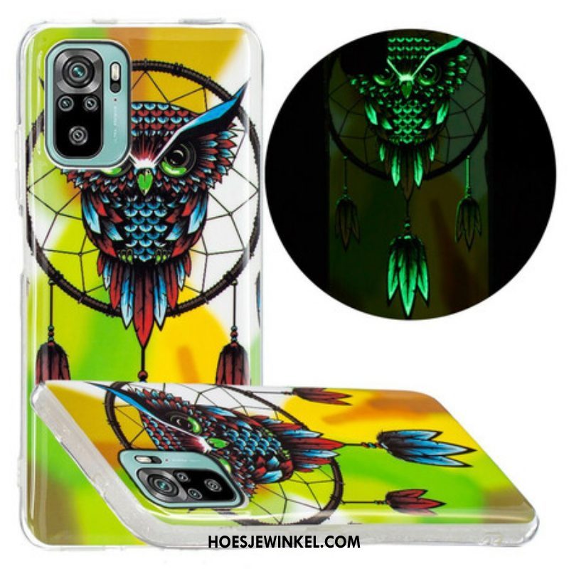 Hoesje voor Xiaomi Redmi Note 10 / 10S Fluorescerende Uil Dromenvanger