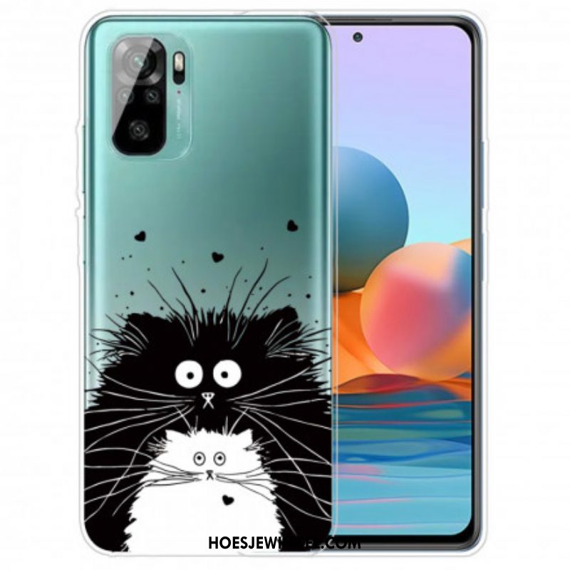 Hoesje voor Xiaomi Redmi Note 10 / 10S Kijk Naar De Katten