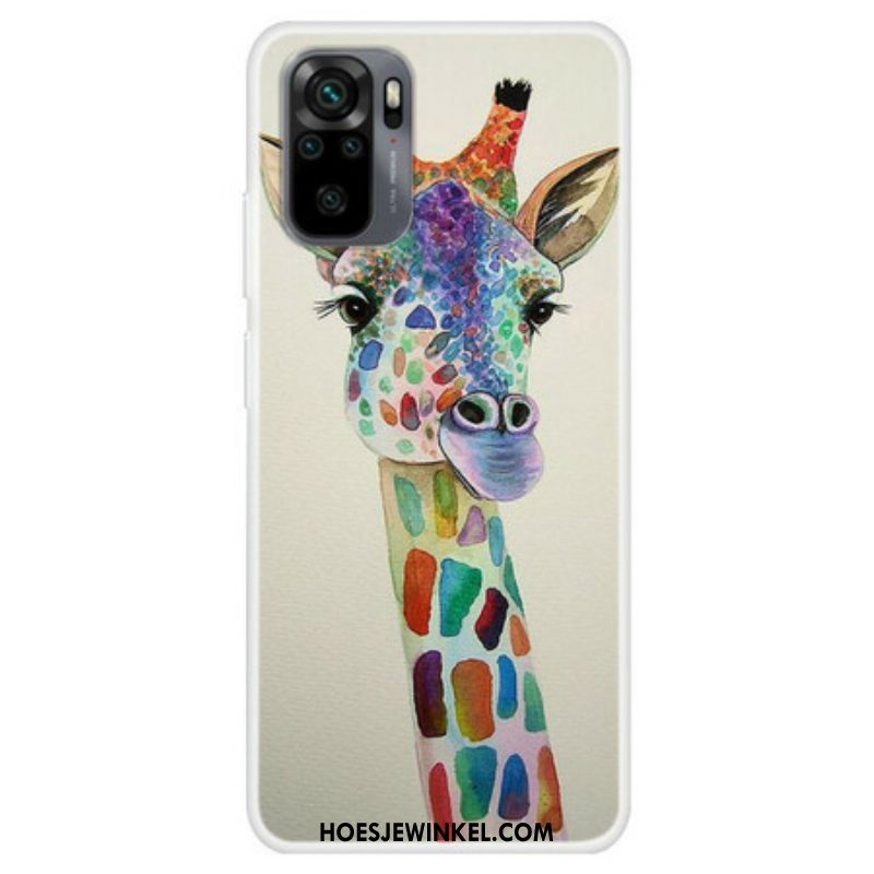 Hoesje voor Xiaomi Redmi Note 10 / 10S Kleurrijke Giraf