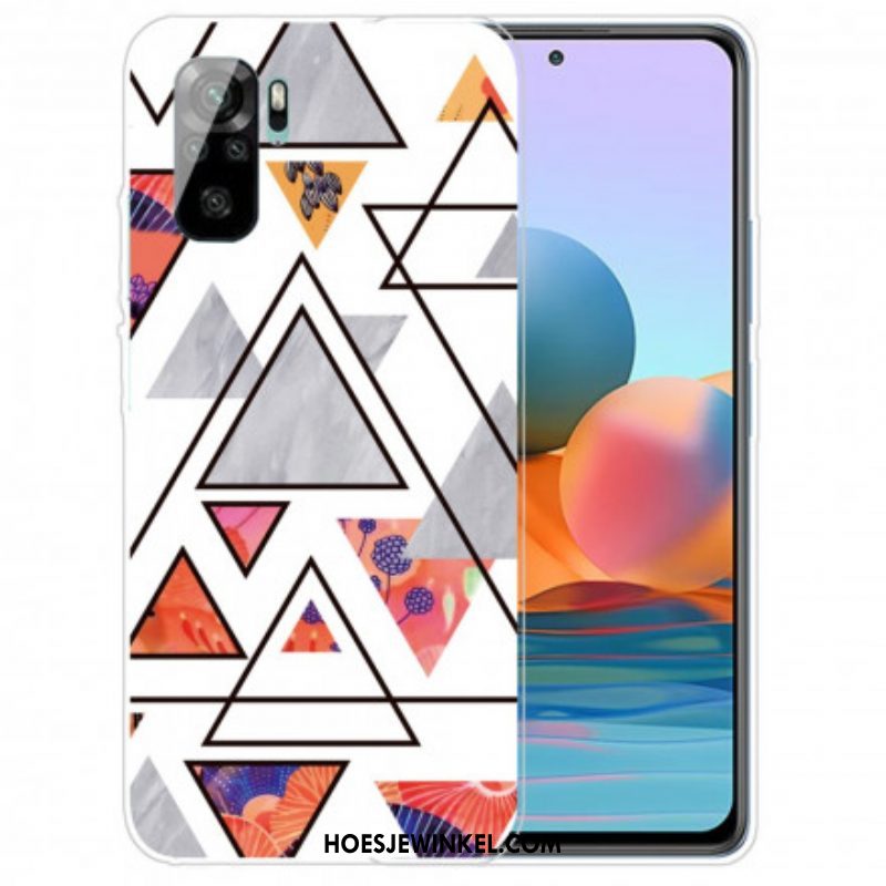 Hoesje voor Xiaomi Redmi Note 10 / 10S Marmeren Driehoeken