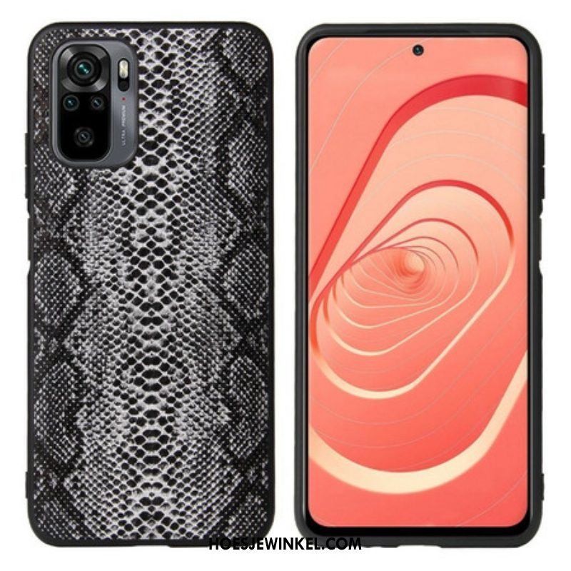 Hoesje voor Xiaomi Redmi Note 10 / 10S Slangenhuid-effect