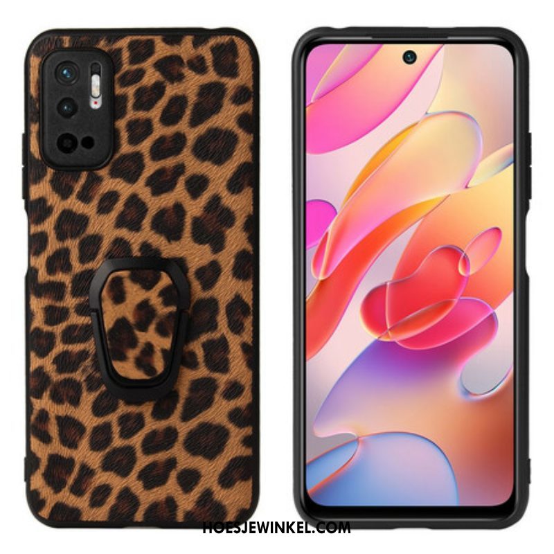 Hoesje voor Xiaomi Redmi Note 10 5G Leopard Ring-ondersteuning