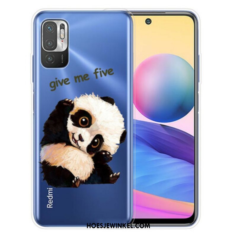 Hoesje voor Xiaomi Redmi Note 10 5G Panda Geef Me Vijf