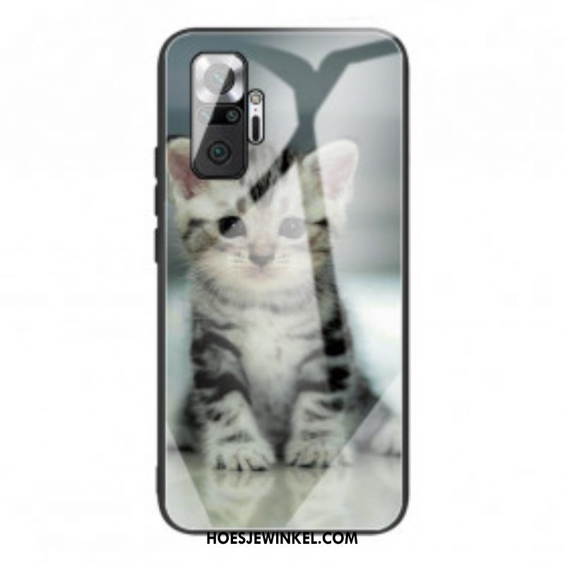 Hoesje voor Xiaomi Redmi Note 10 Pro Kitten Gehard Glas