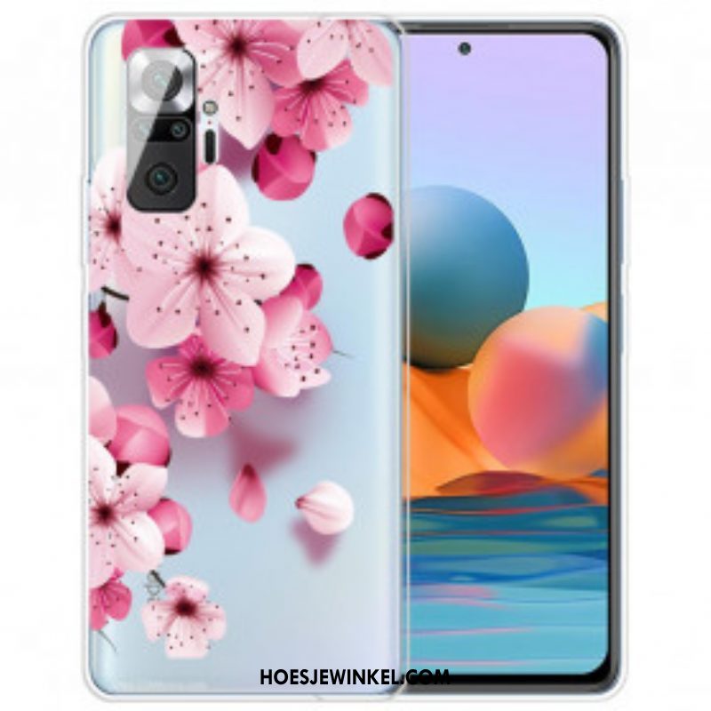 Hoesje voor Xiaomi Redmi Note 10 Pro Kleine Roze Bloemen