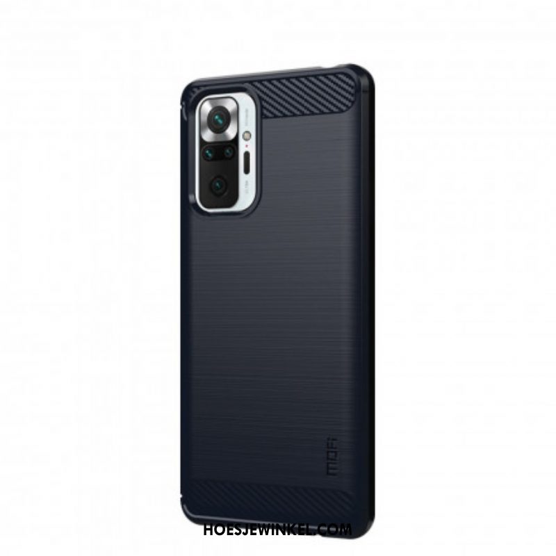 Hoesje voor Xiaomi Redmi Note 10 Pro Mofi Geborsteld Koolstofvezel